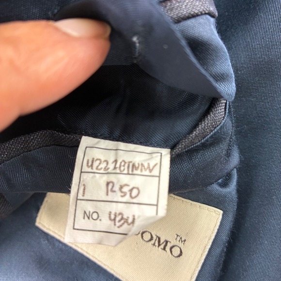 Pronto Uomo Mens Gray Wool Two Button Super 100s Blazer Jacket Size 50 Regular - Picture 9 of 10